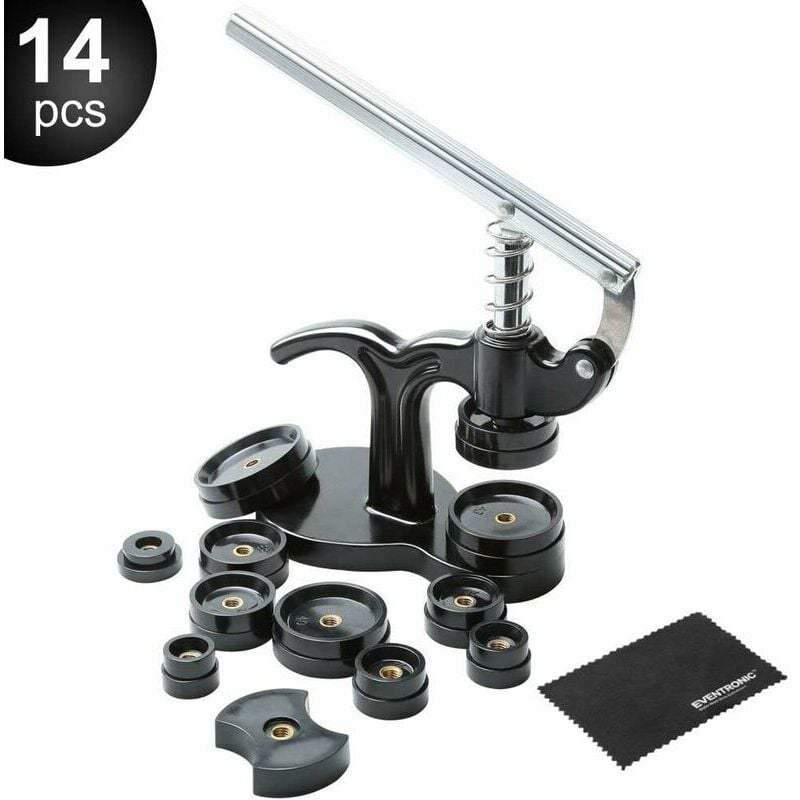 Presse de Boîtier Montre, Outil Montre Pour Fermeture La Table Arrière De Montre 12 Tailles de Moules