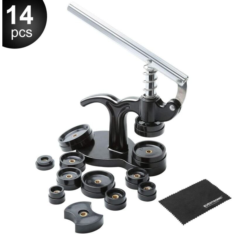 Xidjuikm - Presse de Boîtier Montre, Outil Montre Pour Fermeture La Table Arrière De Montre 12 Tailles de Moules