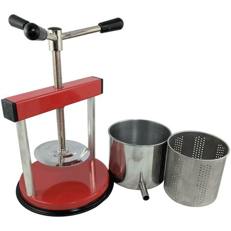 Presse de cuisine en acier inoxydable 12 cm – Capacité 1,5 litre – Cylindre perforé pour pressage efficace – Fabriqué en Italie – Palumbo