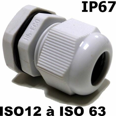 Presse étoupe ISO IP67 + contre écrou