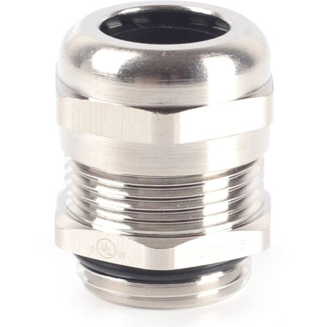 Presse-étoupe M20 x 1.5 en Laiton nickelé pour câble de 10mm à 14mm, , IP68 ( Prix pour 1 )