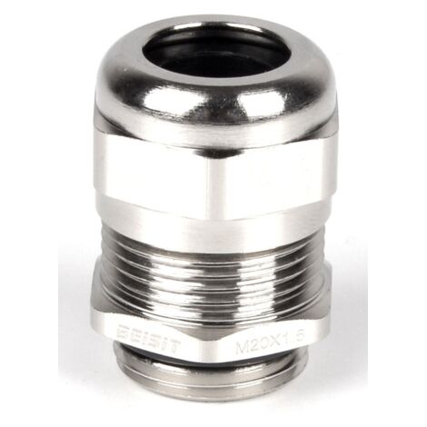 Presse-étoupe M20 x 1.5 en Laiton nickelé pour câble de 6mm à 12mm, avec contre-écrous, IP68 ( Prix pour Sachet de 5 )