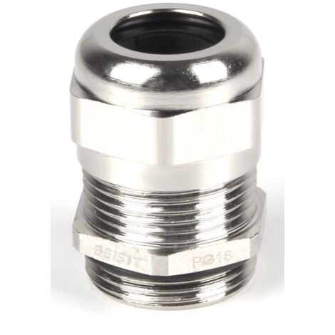 Presse-étoupe M25 x 1.5 en Laiton nickelé pour câble de 9mm à 16mm, avec contre-écrous, IP68 ( Prix pour 1 )