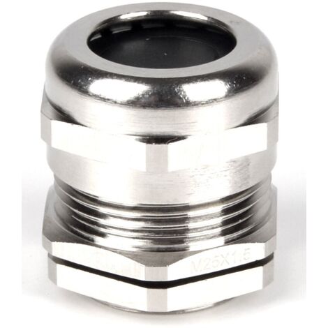 Presse-étoupe M25 x 1.5 en Laiton nickelé pour câble de 9mm à 16mm, avec contre-écrous, IP68 ( Prix pour Sachet de 5 )