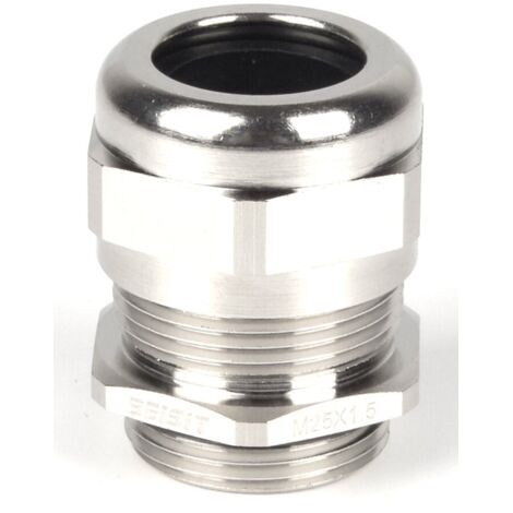 Presse-étoupe M25 x 1.5 en Laiton nickelé pour câble de 9mm à 16mm, , IP68 ( Prix pour 1 )