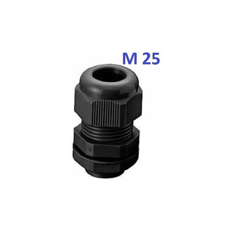 HL - Presse étoupe noir M12 - M16 - M20 - M25 - Lot de 5 ou 10 ou 20 ou 50 pièces Lot de 50 pièces - Presse Etoupe M25