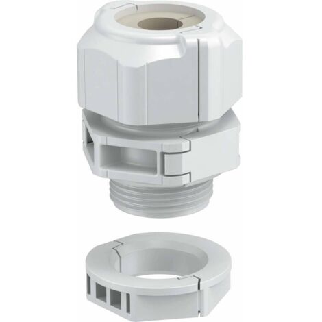 Presse etoupe OBO, divisible avec contre ecrou M2514-18 mm Gris clair, paquet  :  1 pce