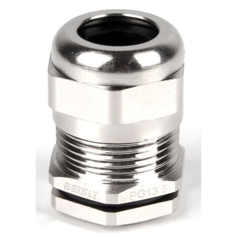 Presse-étoupe PG11 en Laiton nickelé pour câble de 5mm à 10mm, avec contre-écrous, IP68 ( Prix pour 1 )