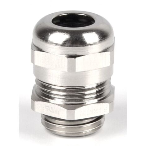 Presse-étoupe PG9 en Laiton nickelé pour câble de 4mm à 8mm, , IP68 ( Prix pour 1 )