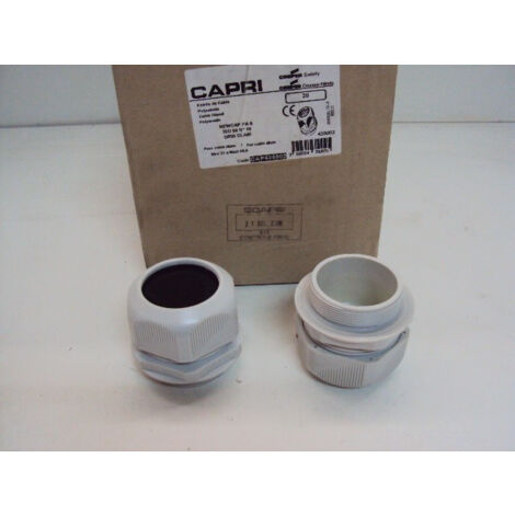 Presse etoupe plastique à lamelles grise ISO50 N°10 sans contre-écrou pour cable Ø 31/40,5mm Newcap PAII CAPRI CAP435002