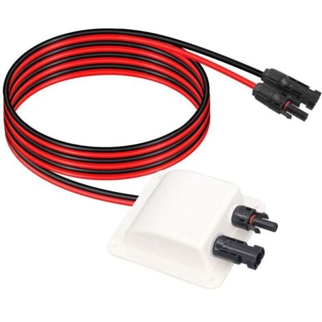 Presse-Étoupe Solaire Étanche 2 m 10 AWG avec Connecteur pour Caravane Bateau et Camping-Car