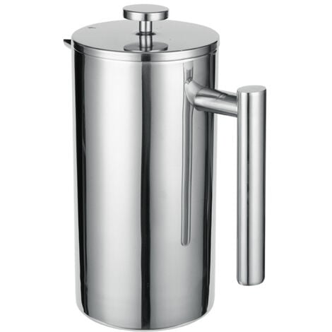 GALOZZOIT Presse française en acier inoxydable 1 litre (5 tasses) Cafetière thermos double paroi isolée Presse à café avec filtres de remplacement et instructions Presse a cafe