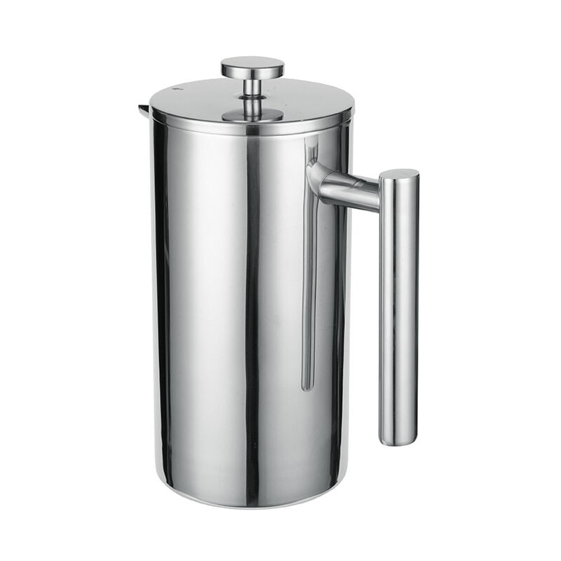 Presse française en acier inoxydable 1 litre (5 tasses) Cafetière thermos double paroi isolée Presse à café avec filtres de remplacement et