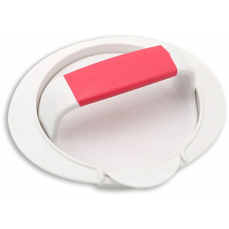 Presse-Hamburger avec Mécanisme de levage des Steaks, Hamburger-Presse, diamètre intérieur 11 cm, en Plastique, Blanc/rouge,