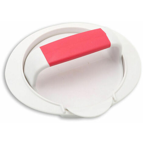 Presse-Hamburger avec Mécanisme de levage des Steaks, Hamburger-Presse, diamètre intérieur 11 cm, en Plastique, Blanc/rouge,