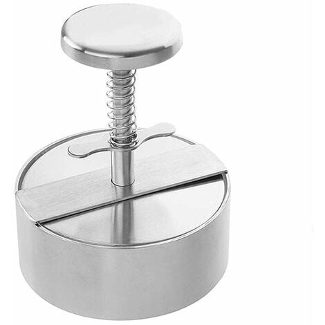 Presse �� hamburger, Presse �� burger, Ustensile de cuisine, Presse hamburger, Presse burger, Presse viande, Acier inoxydable, Argent��, 14 cm x 11.5 cm x 11 .5cm