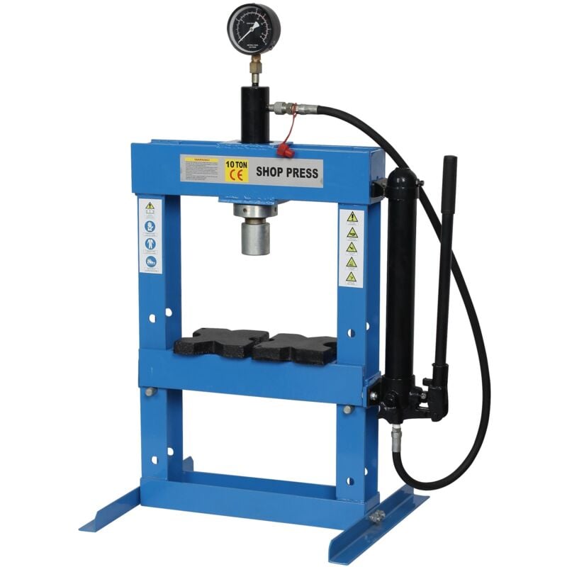 Presse hydraulique 10T avec Manomètre Presse Établi Atelier 180-355mm