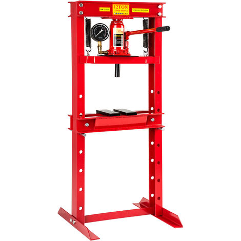 Presse hydraulique 12 T - presse d´atelier hydraulique, pompe hydraulique - rouge