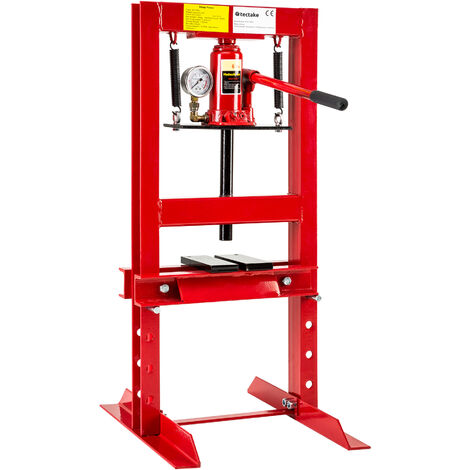 Presse hydraulique 6 T - presse d´atelier hydraulique, pompe hydraulique - rouge