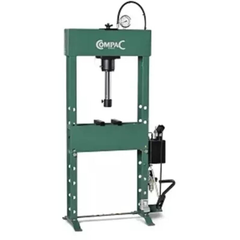 Compac - Presse hydraulique d'atelier 20 tonnes piston mobile commande à pédale