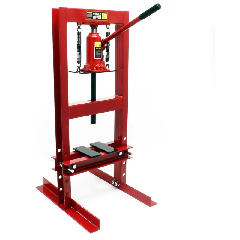 Helloshop26 - Presse hydraulique presse atelier presse à cadre 6 tonnes presse à crémaillère rouge