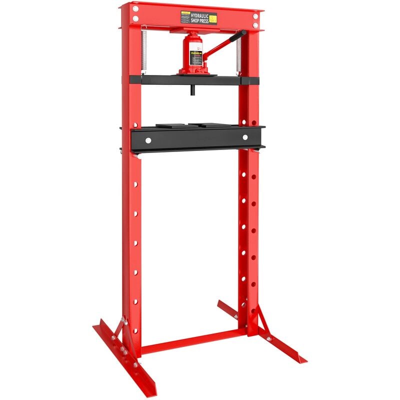 Wiltec - Presse hydraulique Presse atelier Presse cadre – 1340 x 500 x 600 mm – Force de pressage 12 t – Vérin Piston – Atelier réparations