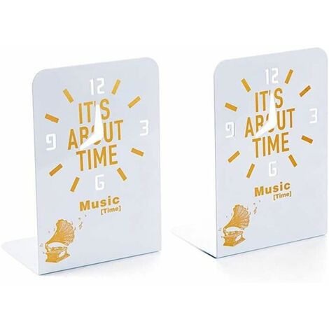 Presse-livres Petit bureau Bookends Bookshelf Iron en forme de bookend Student Bureau Anti-Mobile