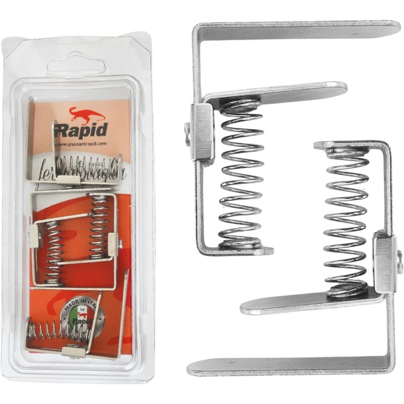 Evotrade - Presse-nappe pour Table avec Ressort en Spirale Made in Italy en Acier pour Tables d'Intérieur et d'Extérieur Kit de 4 Pièces (50x15x40)