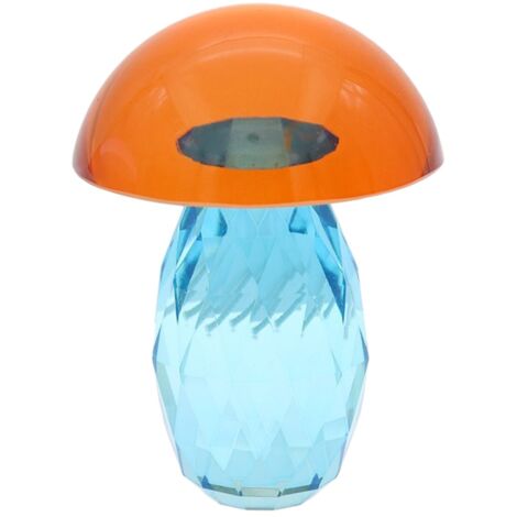 Presse-papier champignon en verre bleu et orange - Style moderne