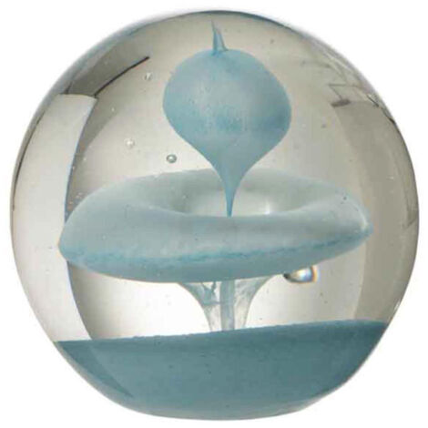 Presse-Papier Déco "Bulle en Verre" 10cm Bleu Clair