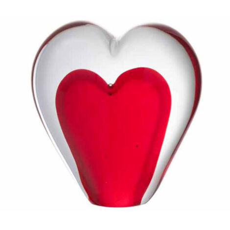 Presse-Papier Déco "Cœur" 10cm Rouge