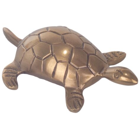 Presse-papier décoratif élégant en forme de tortue, idéal pour le bureau et la maison, cadeau original, finition laiton, design unique.