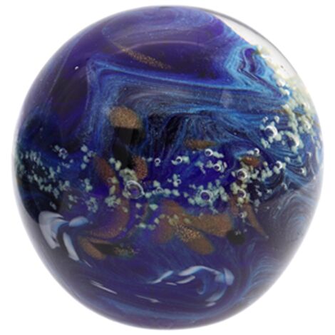 Presse-Papier en Verre Bleu 9 cm - Accessoire de Bureau élégant et Fonctionnel pour Décorer votre Bureau