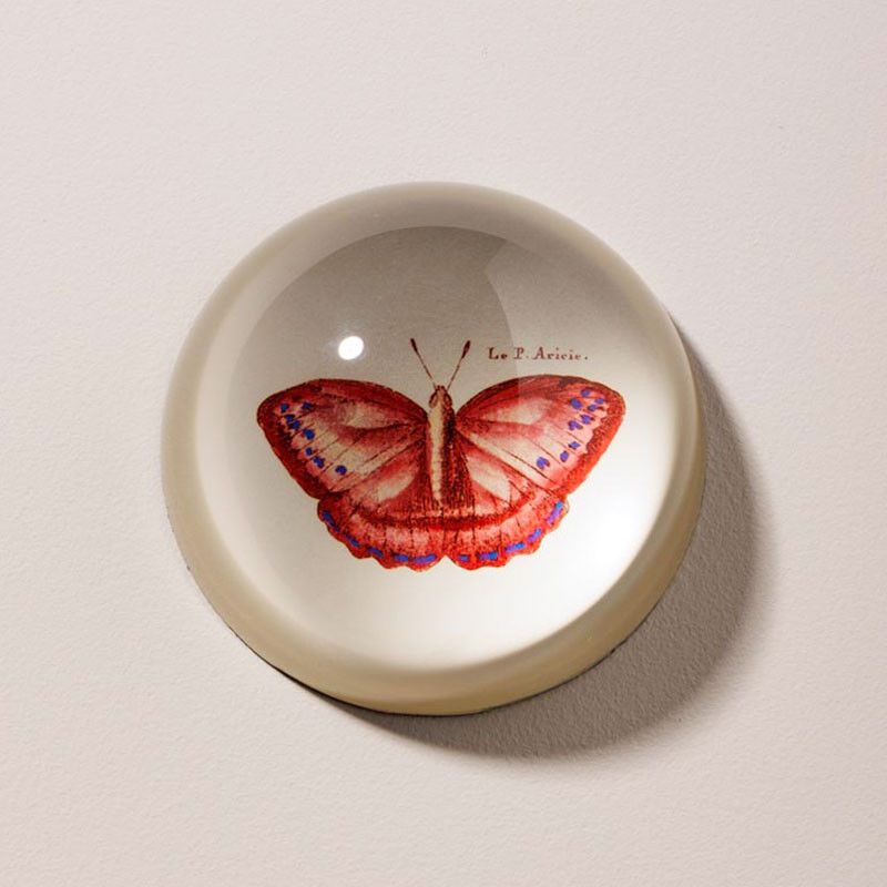 Presse papier papillion rouge verre 4x8x8cm Presse papier papillion rouge verre 4x8x8cm