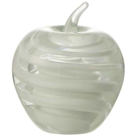 Presse-Papier Pomme Design "Verre" 12cm Blanc