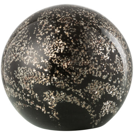 Presse-papier Stardust noir et or en verre 10 cm