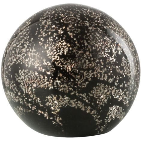 Presse-papier stardust noir et or en verre 8 cm