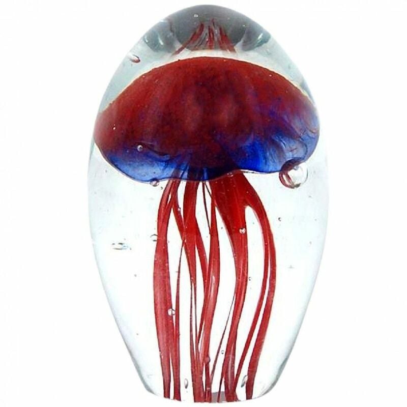 Presse papier méduse en verre 10.5 cm