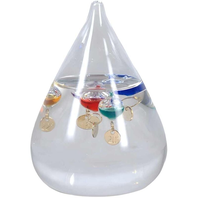 Origen - Thermomètre de Galilée en verre pour l'intérieur 11 cm