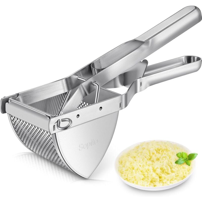Presse Puree, Presse Puree Manuel en Inox Détachable Presse Purée, idéal pour Légumes, Fruits et Aliments pour Bébés Professional Potato Ricer