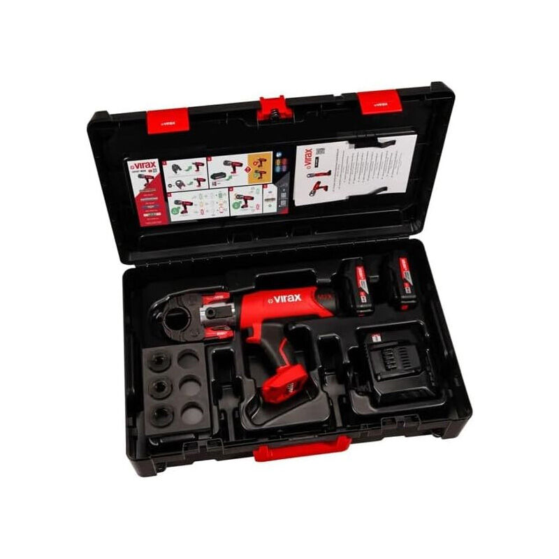 Virax - Sertisseuse électro-mécanique Viper M2X + pince mère + rf-p 12-16-20 + 2 batteries