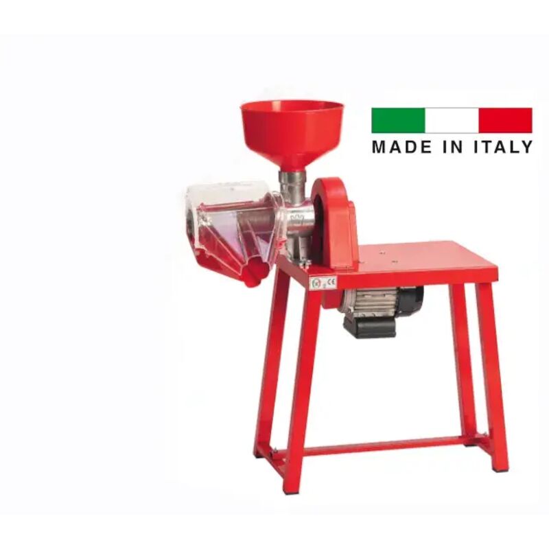 Presse-tomates avec banc Presse-tomates Hp 0,5 avec anneau en aluminium et table de travail en acier