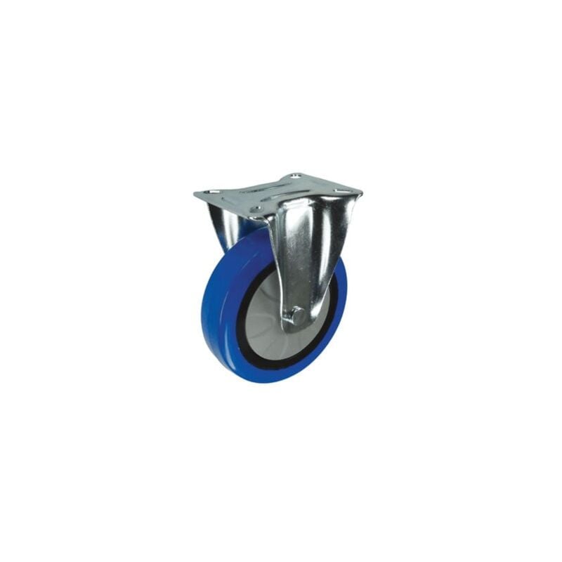 Fixed Plate 75mm Blue Rubber Tyre - Atlas Workholders