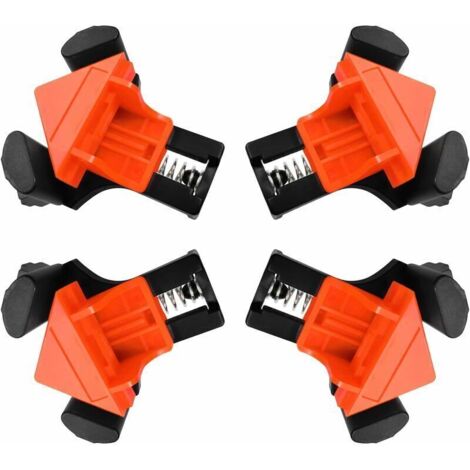 Presses D'angles Menuiserie, 90 ° Serre Joint Angle,Serre Joint Angle,Clip De Cadre Fixateur à Angle Droit Pour Le Travail Du Bois,Pour Le Travail Du Bois, Le Cadre Photo Bricolage,Outils à Main 4pcs