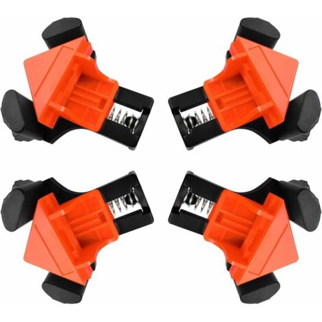 Presses D'angles Menuiserie, 90 ° Serre Joint Angle,Serre Joint Angle,Clip De Cadre Fixateur à Angle Droit Pour Le Travail Du Bois,Pour Le Travail Du Bois, Le Cadre Photo Bricolage,Outils à Main 4pcs—