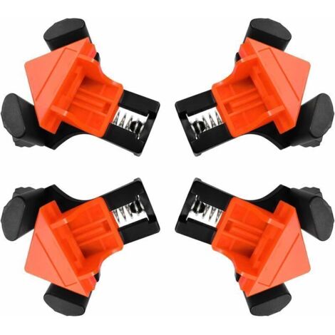 Presses D'angles Menuiserie, 90 ° Serre Joint Angle,Serre Joint Angle,Clip De Cadre Fixateur à Angle Droit Pour Le Travail Du Bois,Pour Le Travail Du Bois, Le Cadre Photo Bricolage,Outils à Main 4pcs
