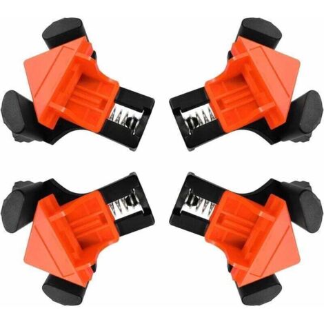 Presses D'angles Menuiserie, 90 ° Serre Joint Angle,Serre Joint Angle,Clip De Cadre Fixateur à Angle Droit Pour Le Travail Du Bois,Pour Le Travail Du Bois, Le Cadre Photo Bricolage,Outils à Main 4pcs—