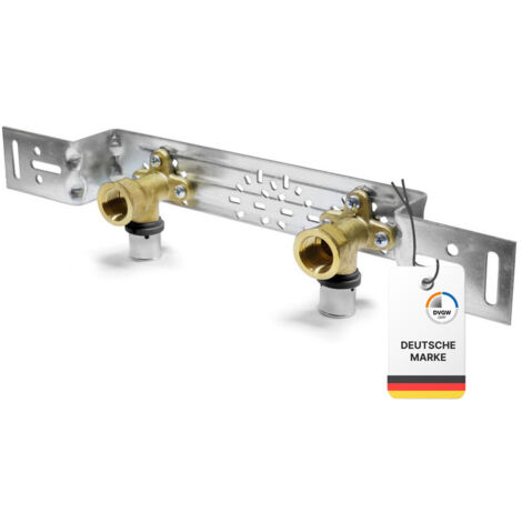 Pressfitting Einzel Wandscheibe + Montageplatte abgewinkelt