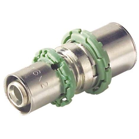 Pressfitting für Metallverbundrohr, Kupplung reduziert, 32x20mm, Sudo Press Visu-Control