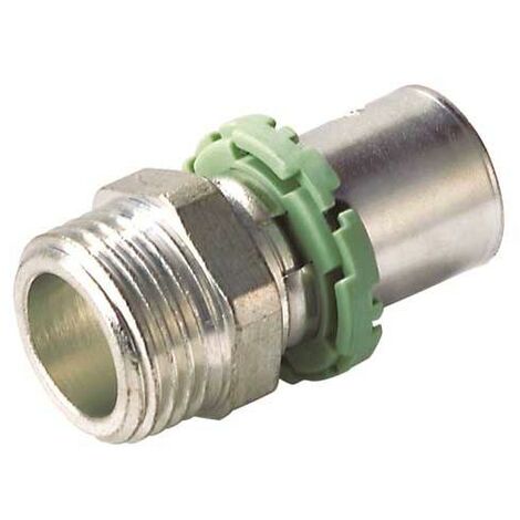 Pressfitting für Metallverbundrohr, Übergangsnippel mit AG, 20mm, 3/4"
